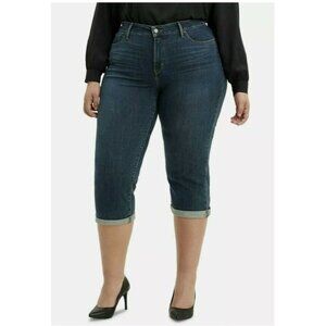 Levi's Women's Dark Blue‎ Shaping Mid Rise Denim J